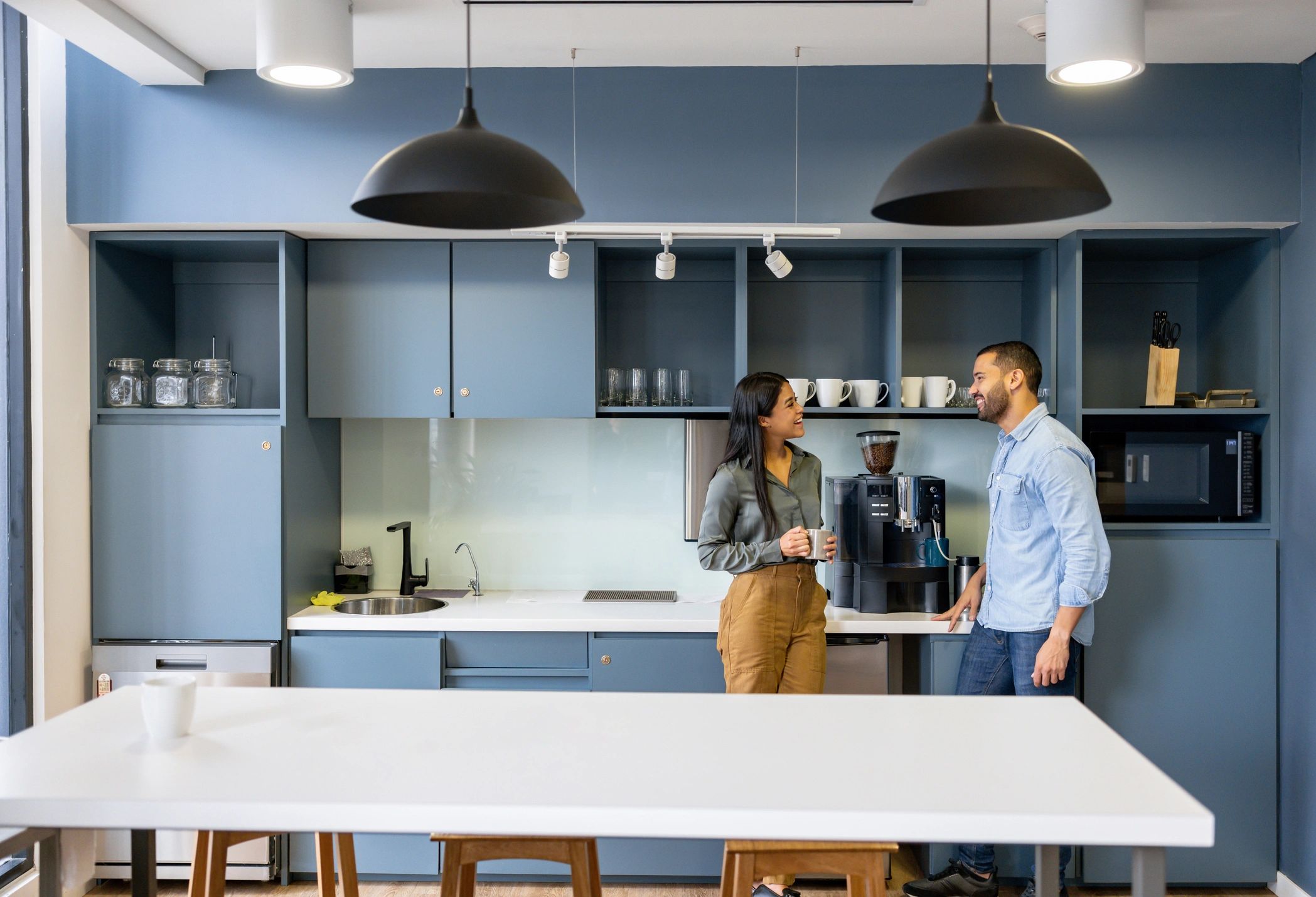 office breakroom with vending machine